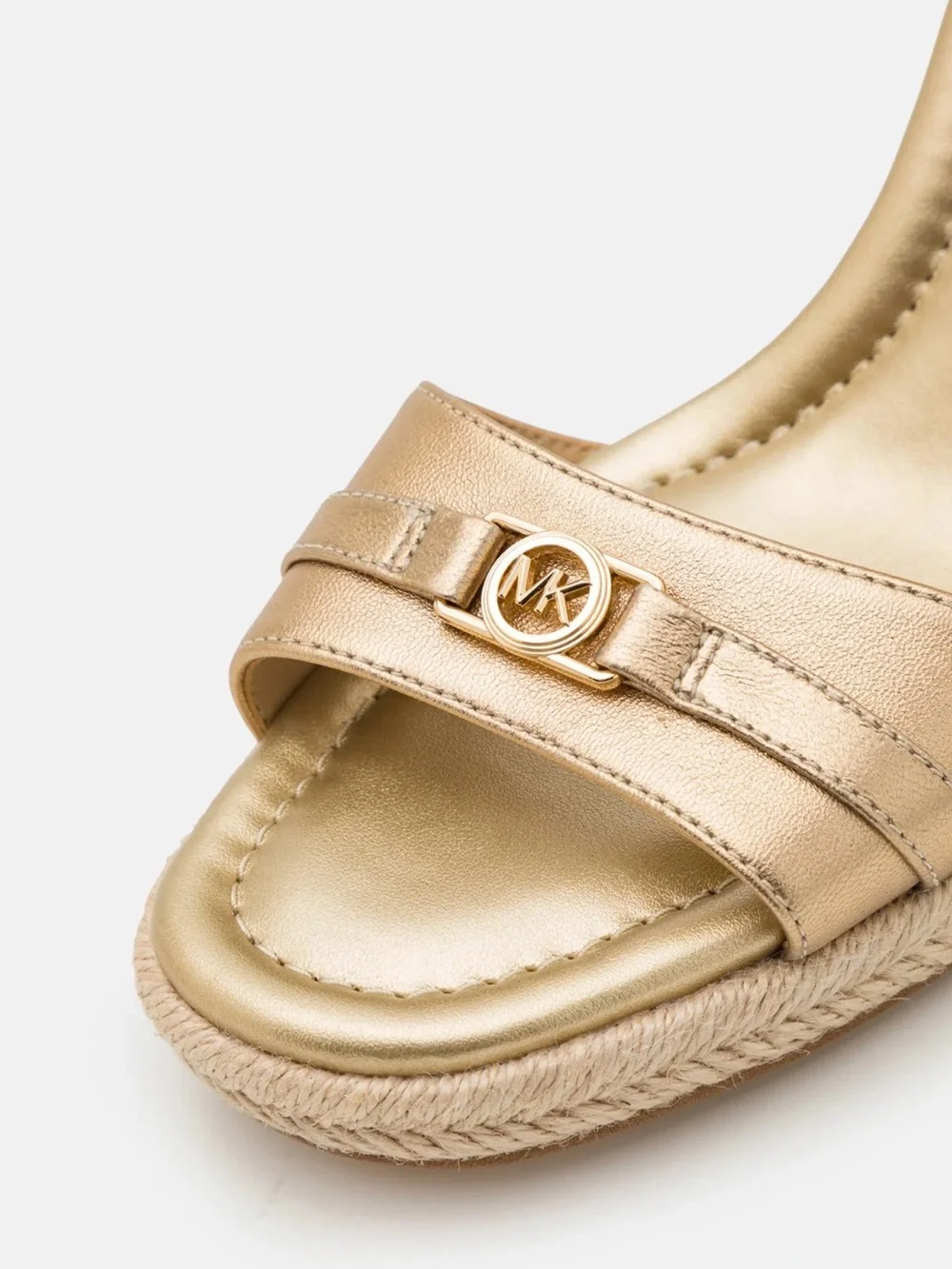 Michael Kors Espadrille Gold Wedge Sandals - Picture 3 of 4